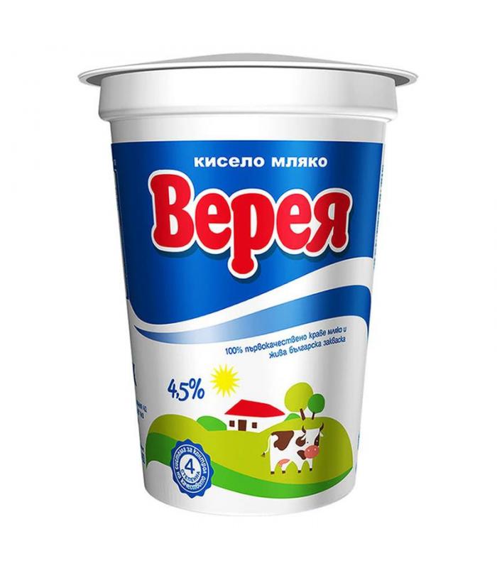 КИСЕЛО МЛЯКО ВЕРЕЯ 4,5% 400ГР